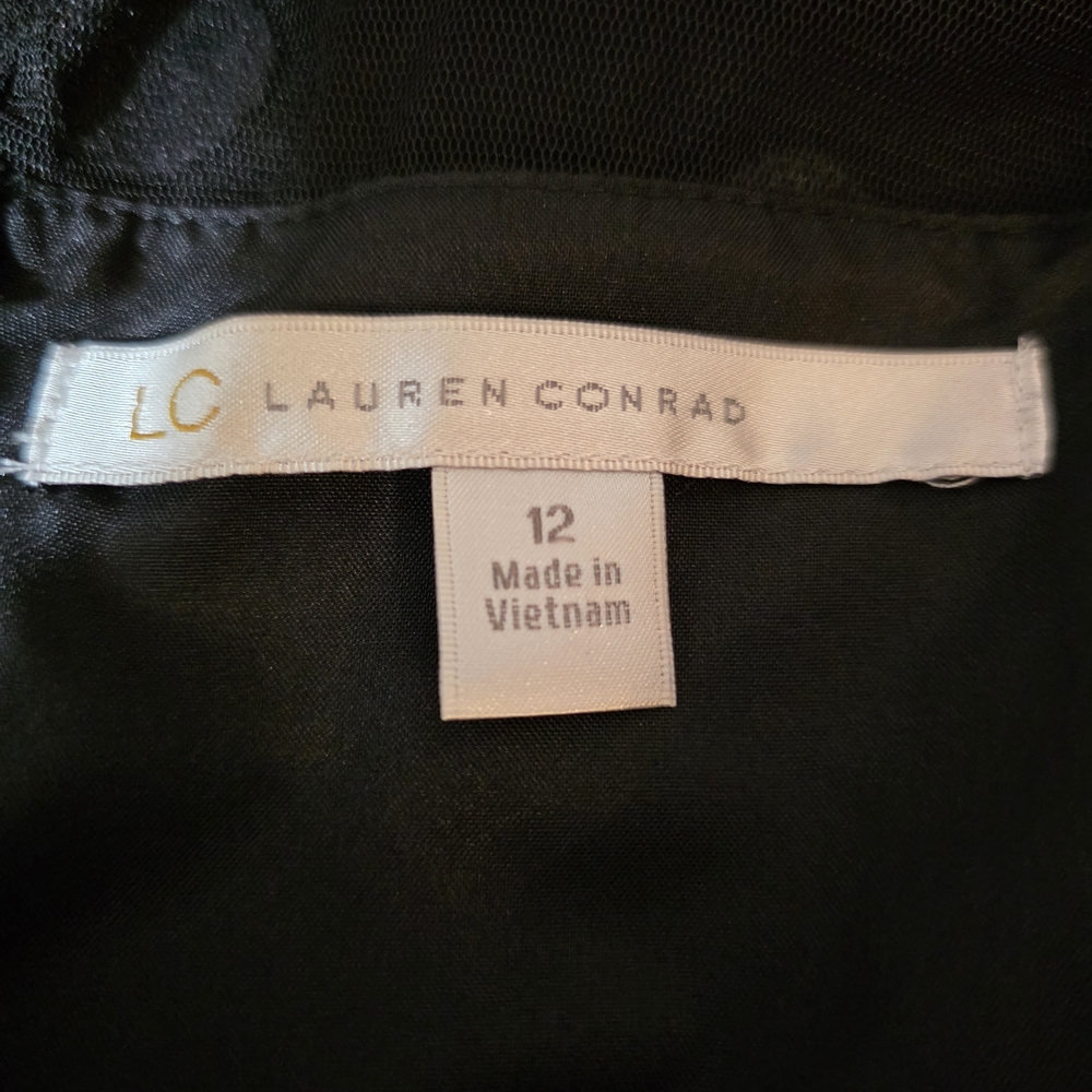 *NWT* LC Lauren Conrad Black Sheath Mini Dress Crew Neck Sleeveless. Sz 12 - Picture 6 of 7